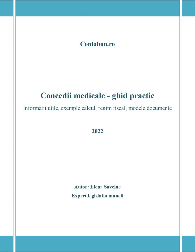 identification textbook Against Concedii medicale – ghid practic | contabun.ro